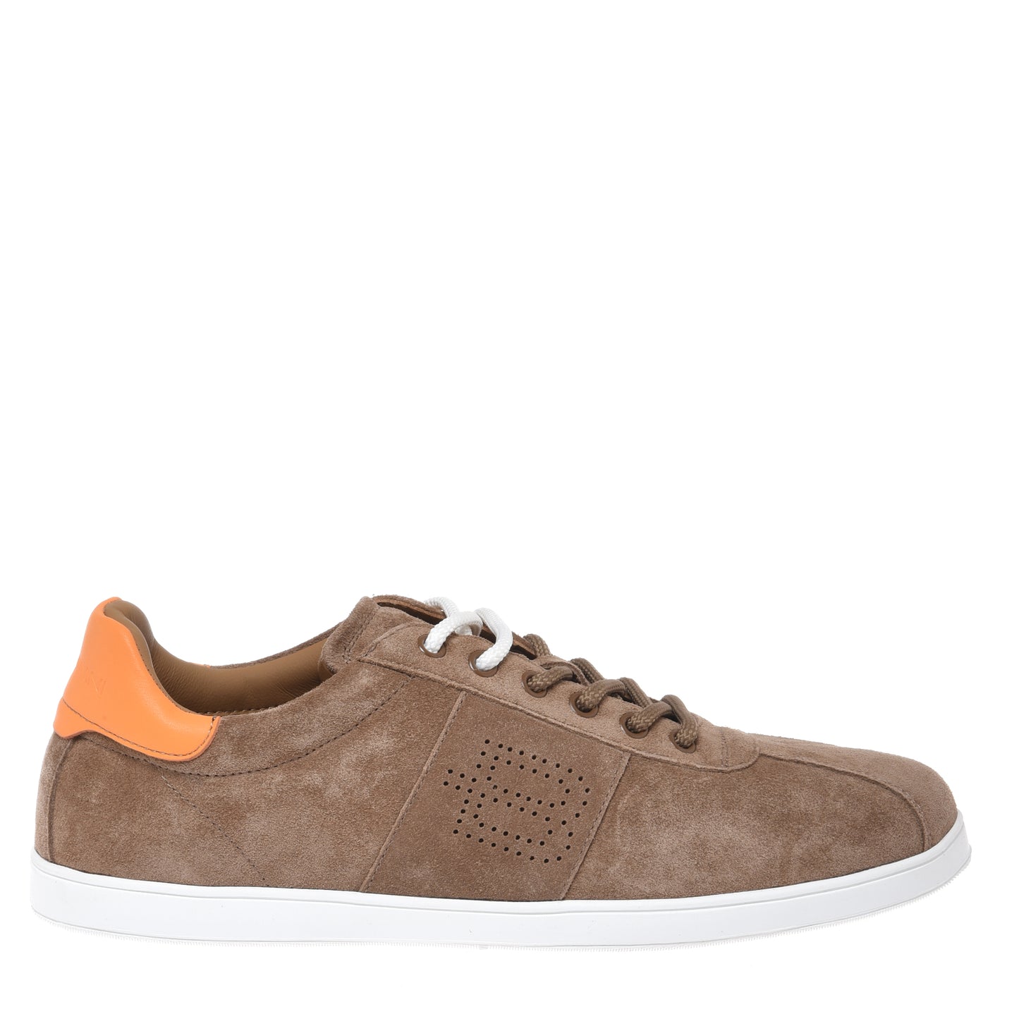 Sneaker en cuir suédé beige