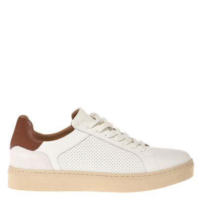 White perforated leather sneaker