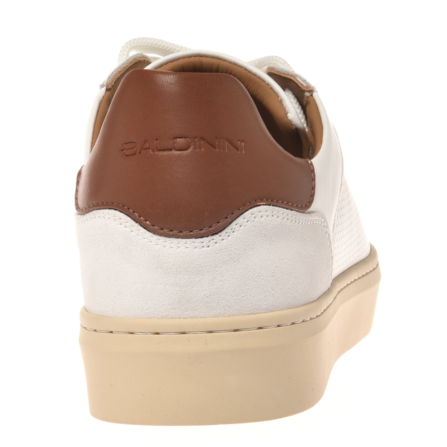 White perforated leather sneaker