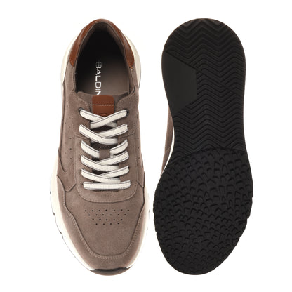 Taupe suede sneaker
