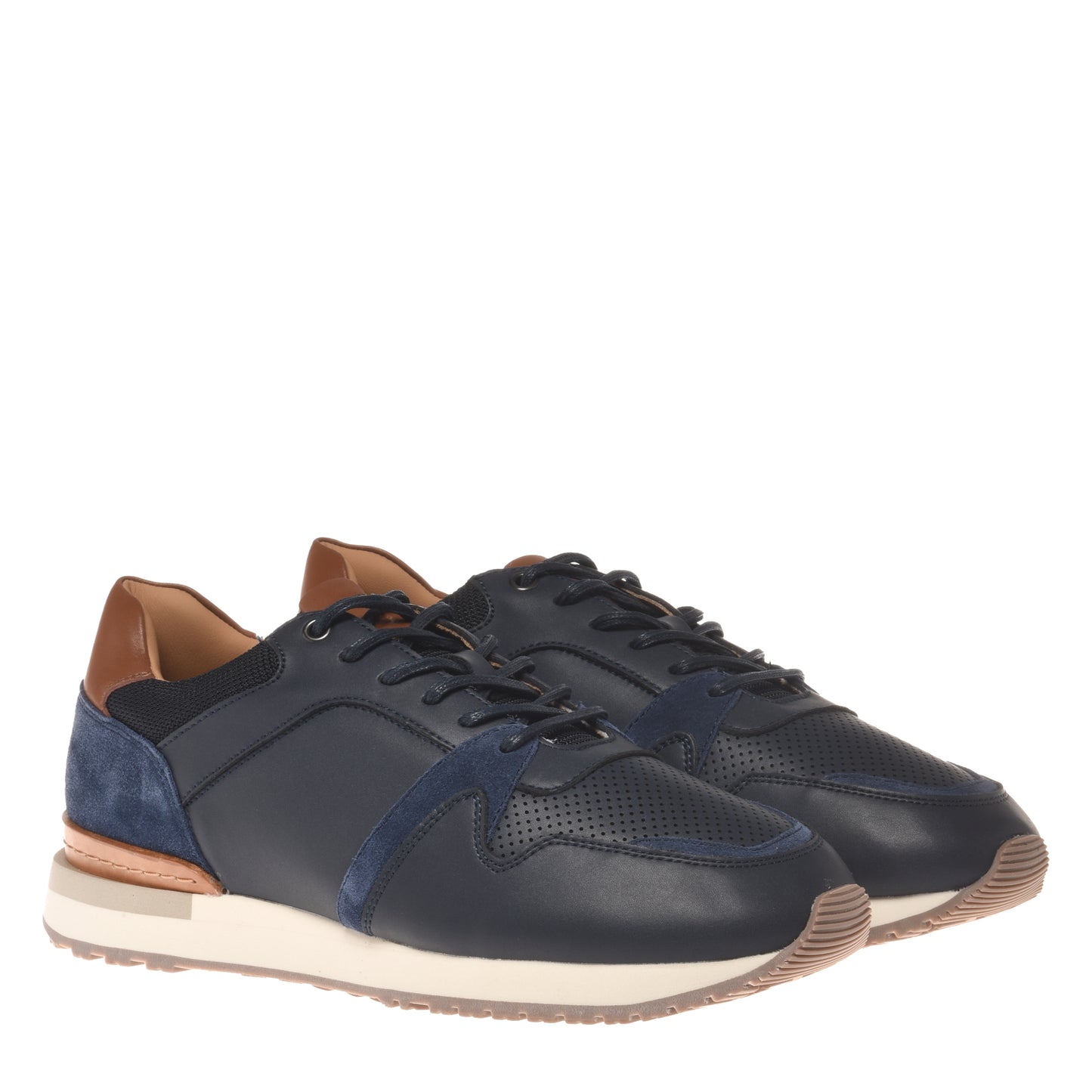 Blue leather sneaker