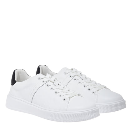 White perforated leather sneaker