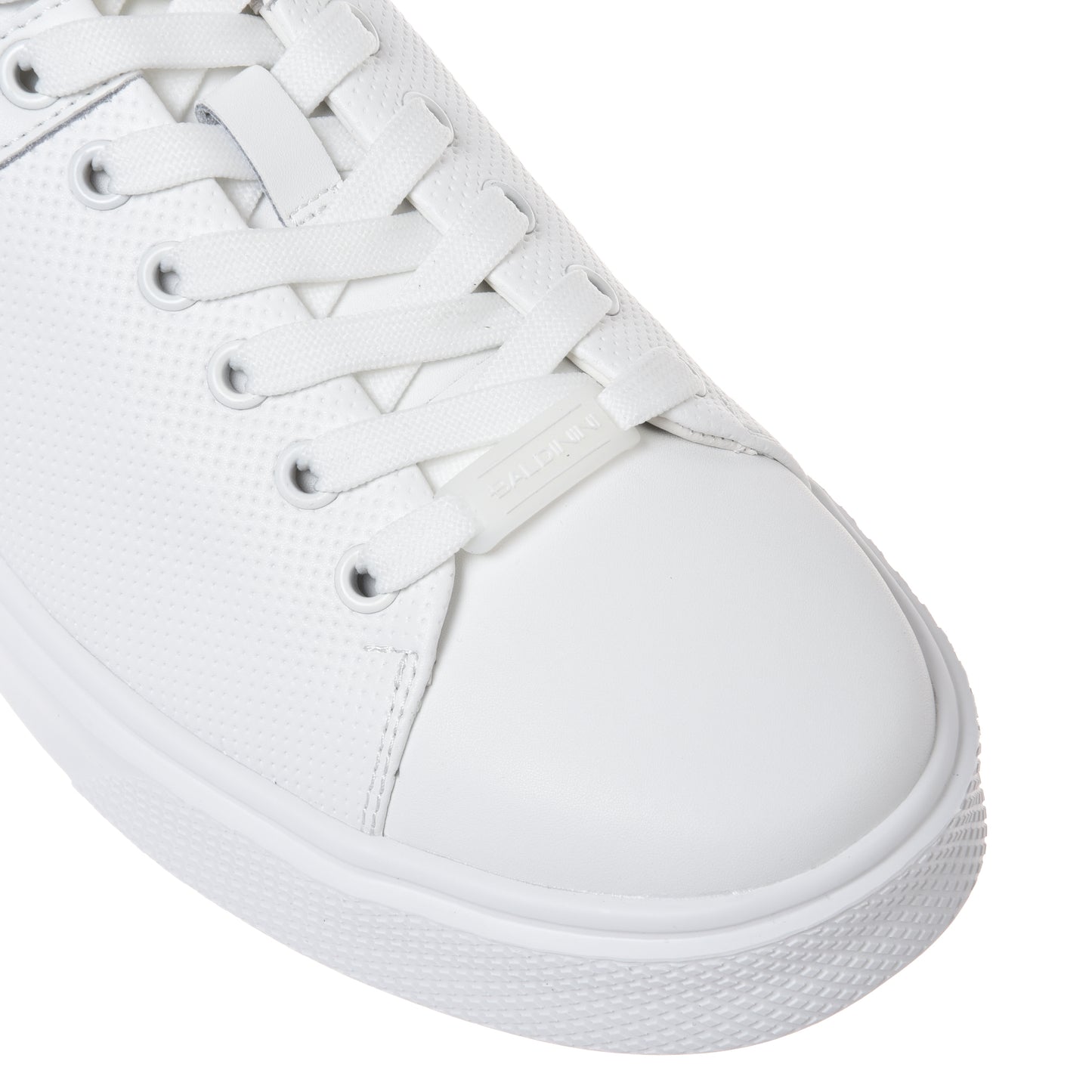White perforated leather sneaker