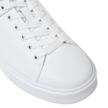 White perforated leather sneaker