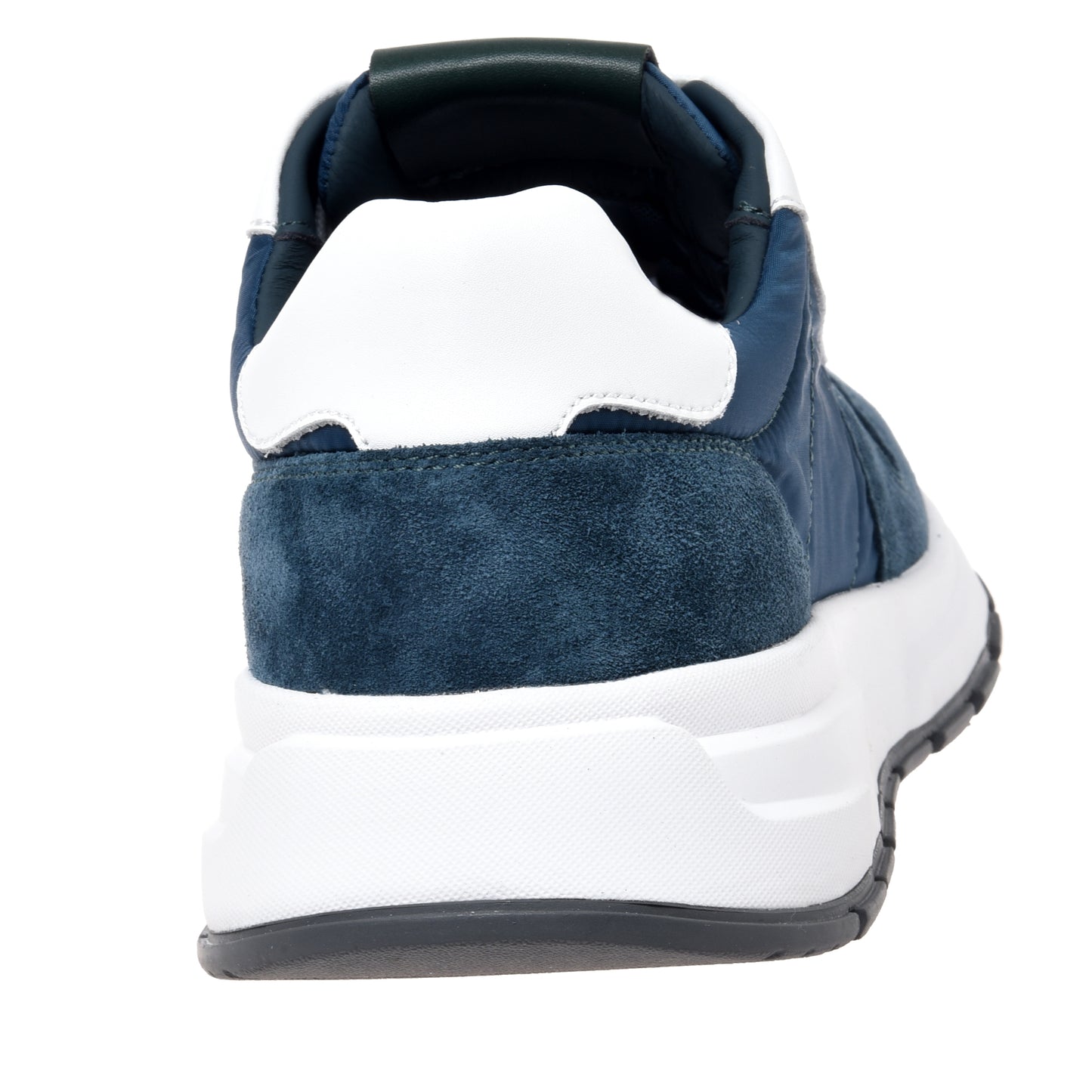 Petrol green suede and fabric sneaker