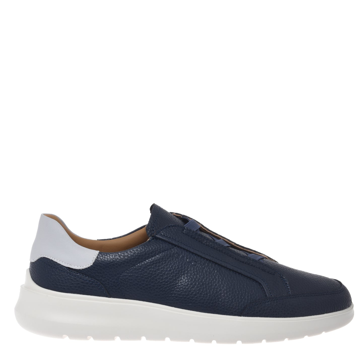 Blue bottalato leather slip-ons