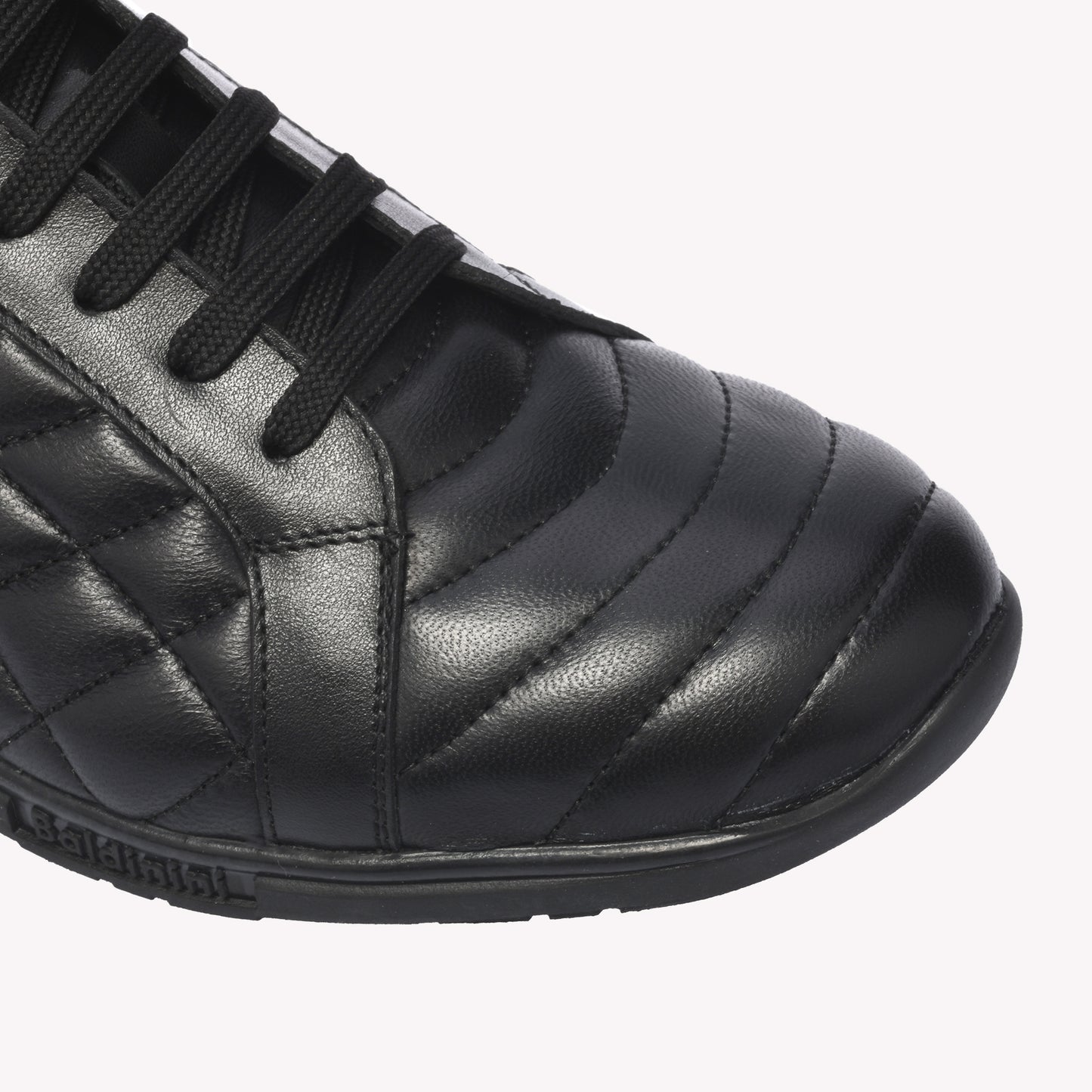 Sneakers en nappa matelassé noir