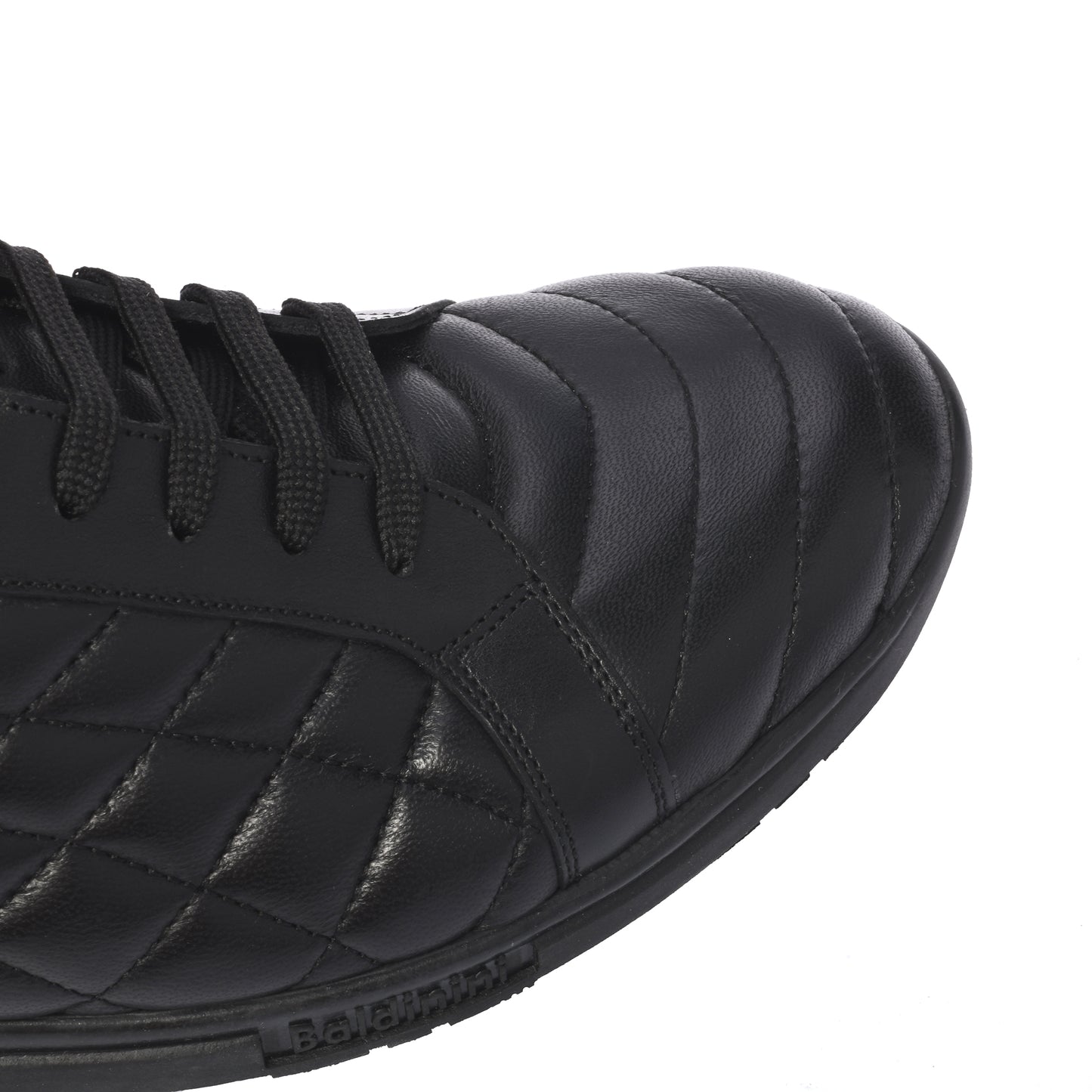 Sneakers montantes en nappa matelassé noir