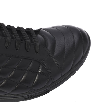 Sneakers montantes en nappa matelassé noir