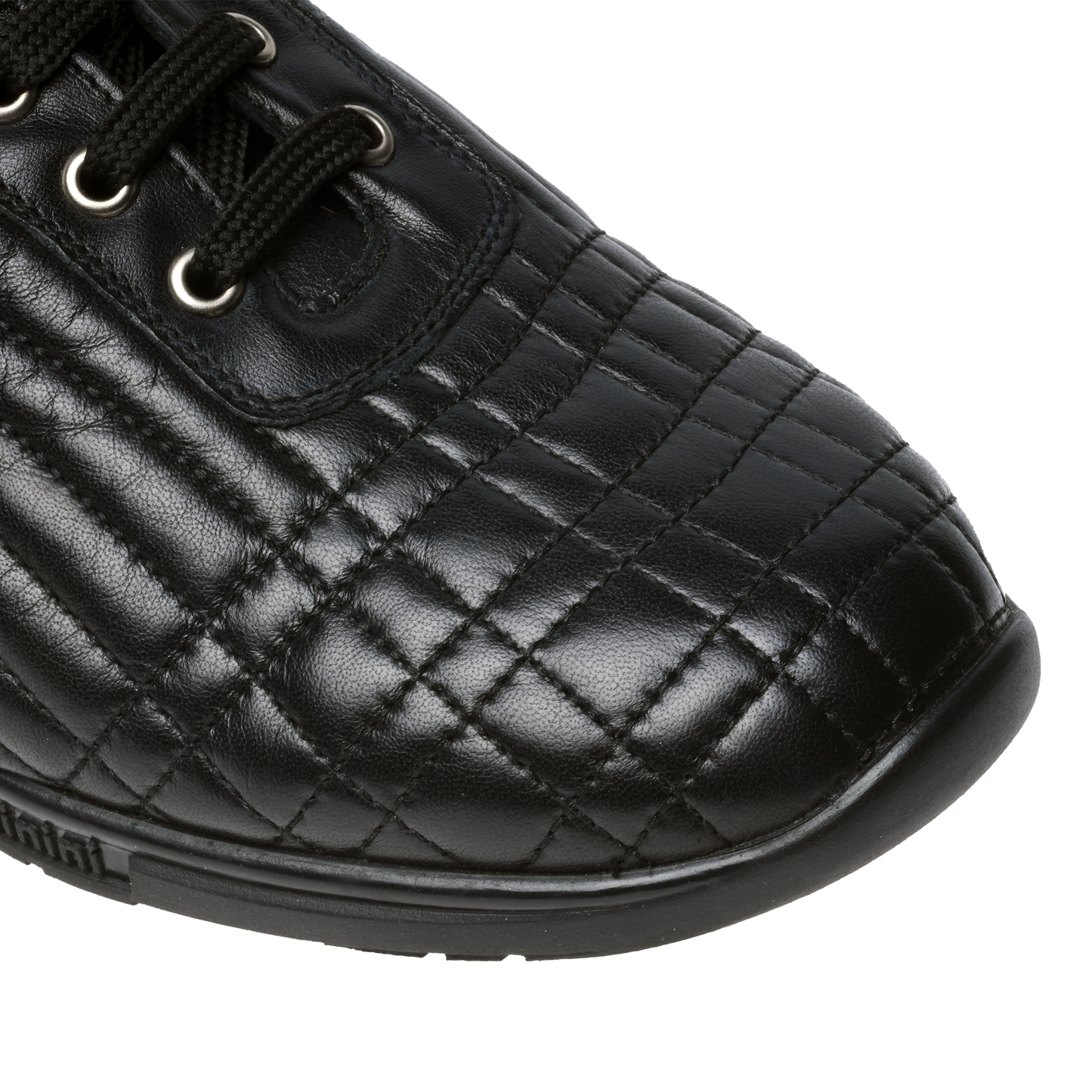 Sneakers montantes en nappa matelassé noir