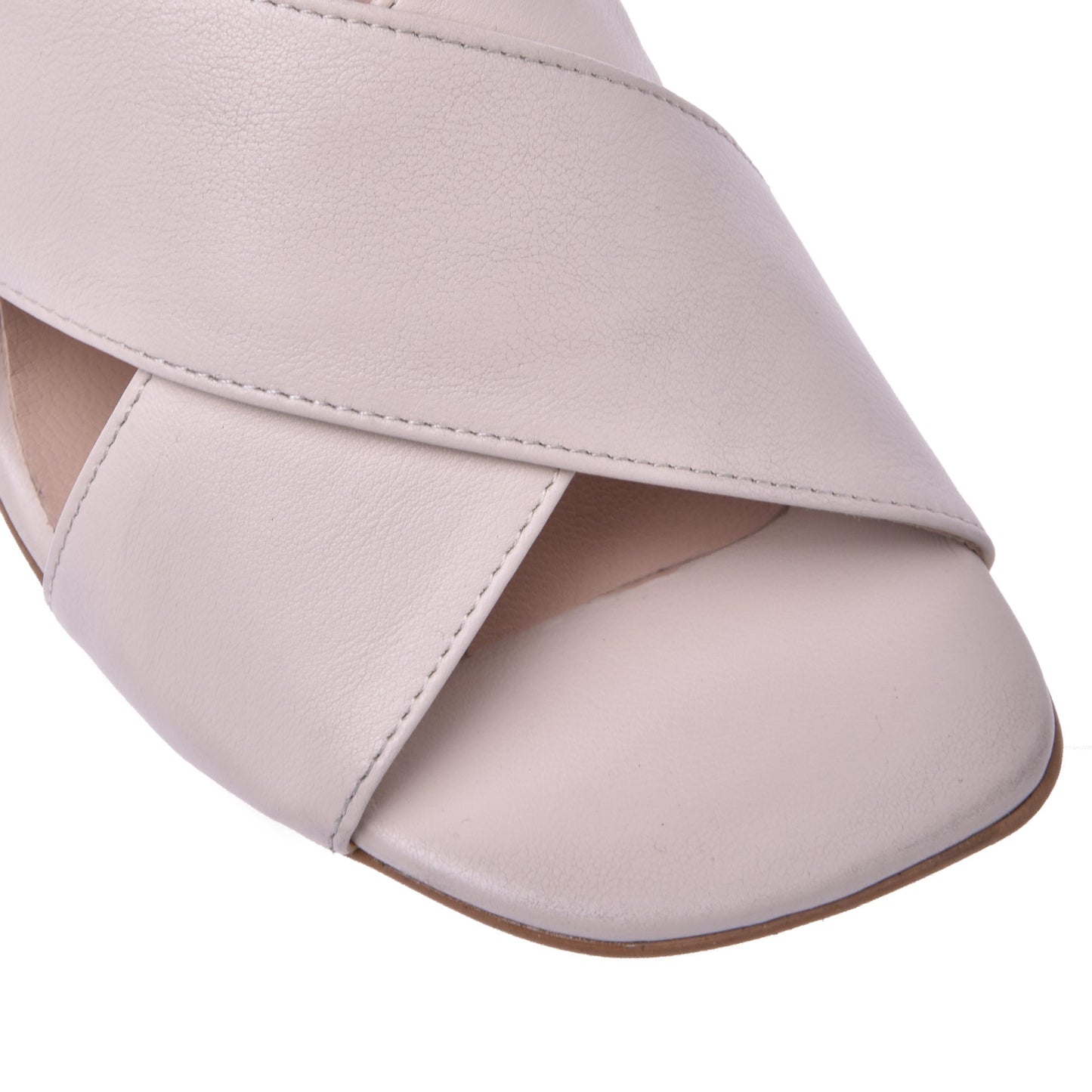 Cream nappa sandals