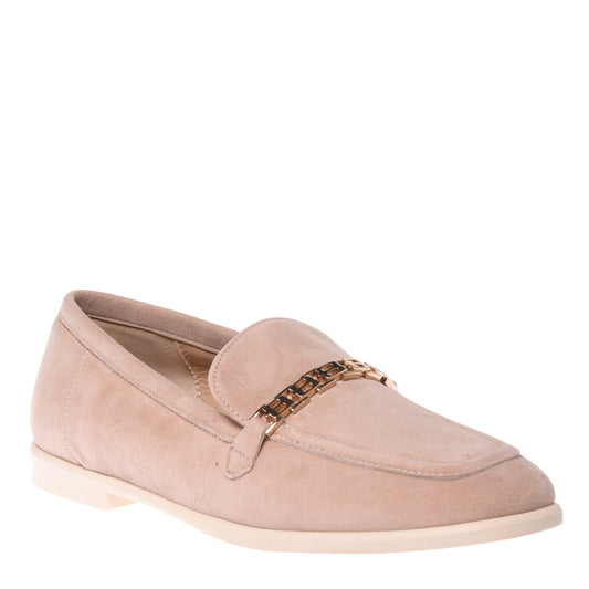 Mocassino in camoscio nude