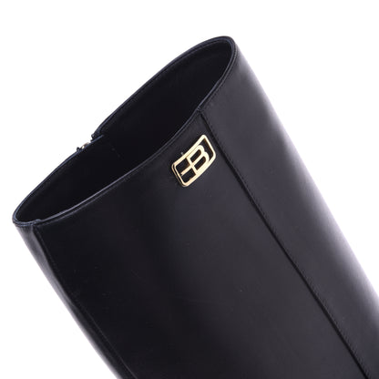 Bottes en cuir noir