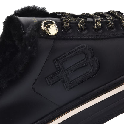 Baskets vernies en cuir noir