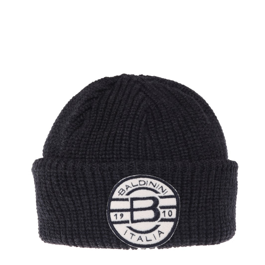 Bonnet anthracite en laine