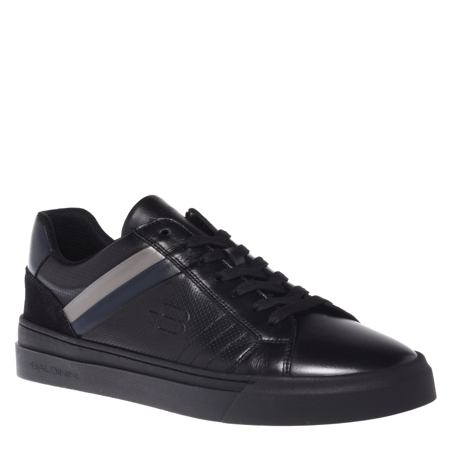 Baskets en cuir noir