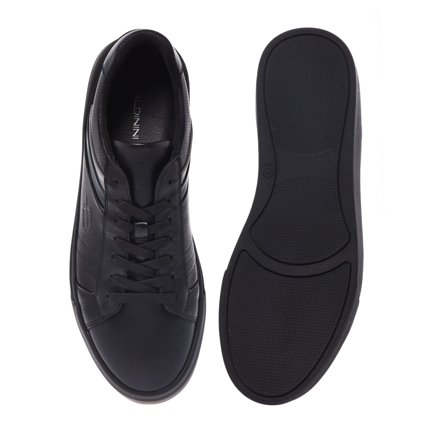 Baskets en cuir noir