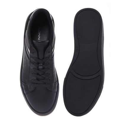 Baskets en cuir noir