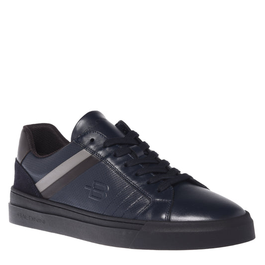 Baskets en cuir bleu foncé