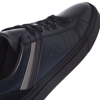 Baskets en cuir bleu foncé