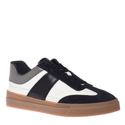 Baskets en daim et cuir bleu et blanc
