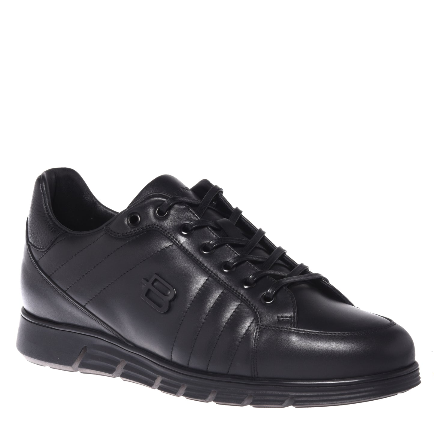 Baskets en cuir noir