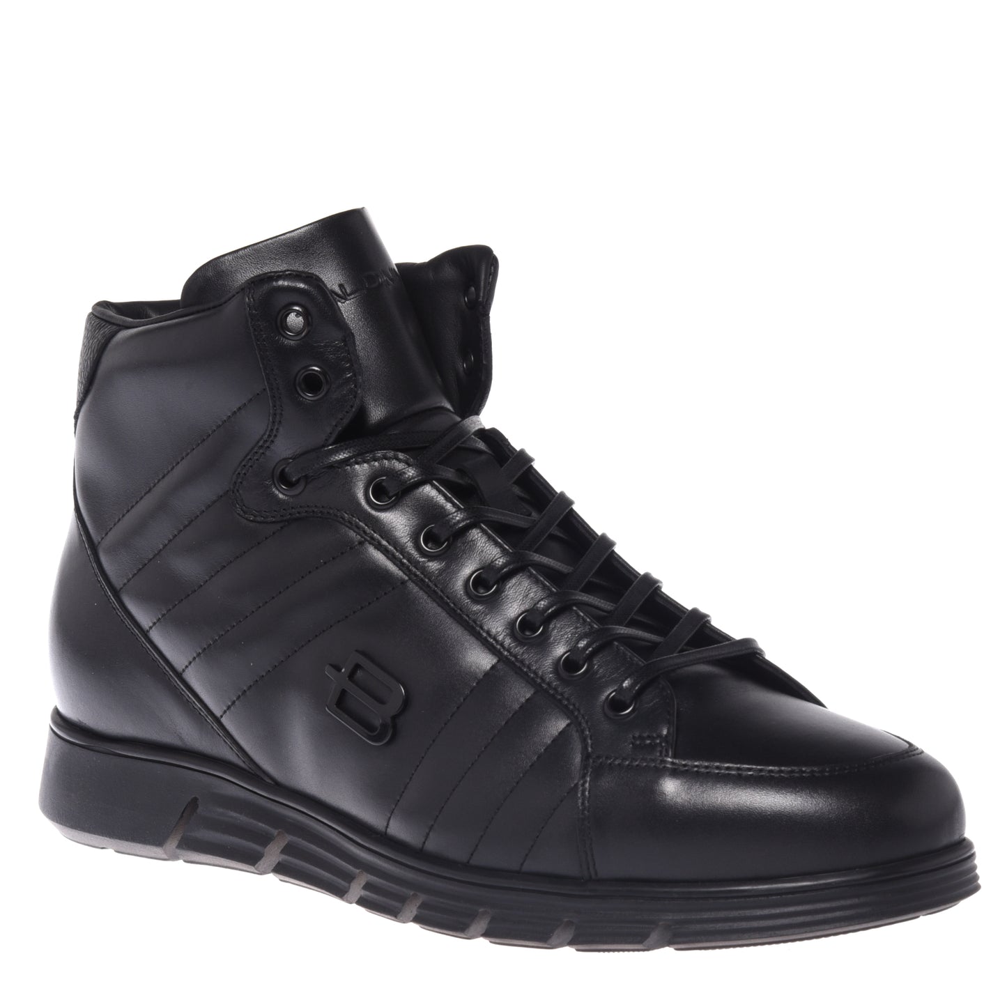 Baskets en cuir noir