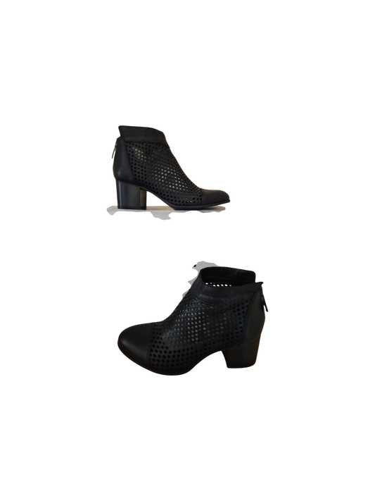 Stivaletti Ankleben in pelle, colore nero, taglia 39, nuovi.