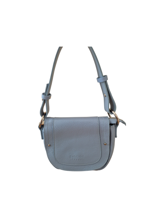 Borsa in pelle 2 in 1 azzurra